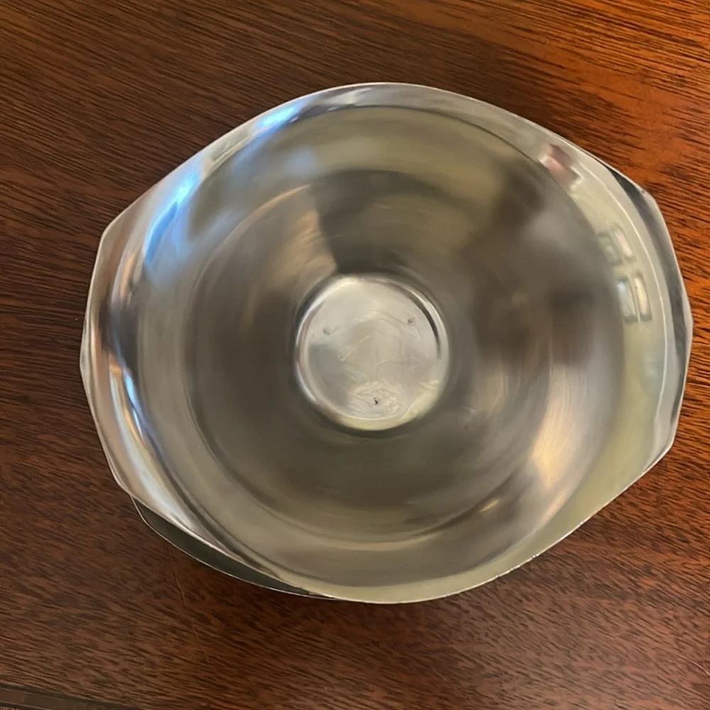 Vintage Kingsford Stainless Steel Pedestal Gravy Boat Bowl Dish 1970's